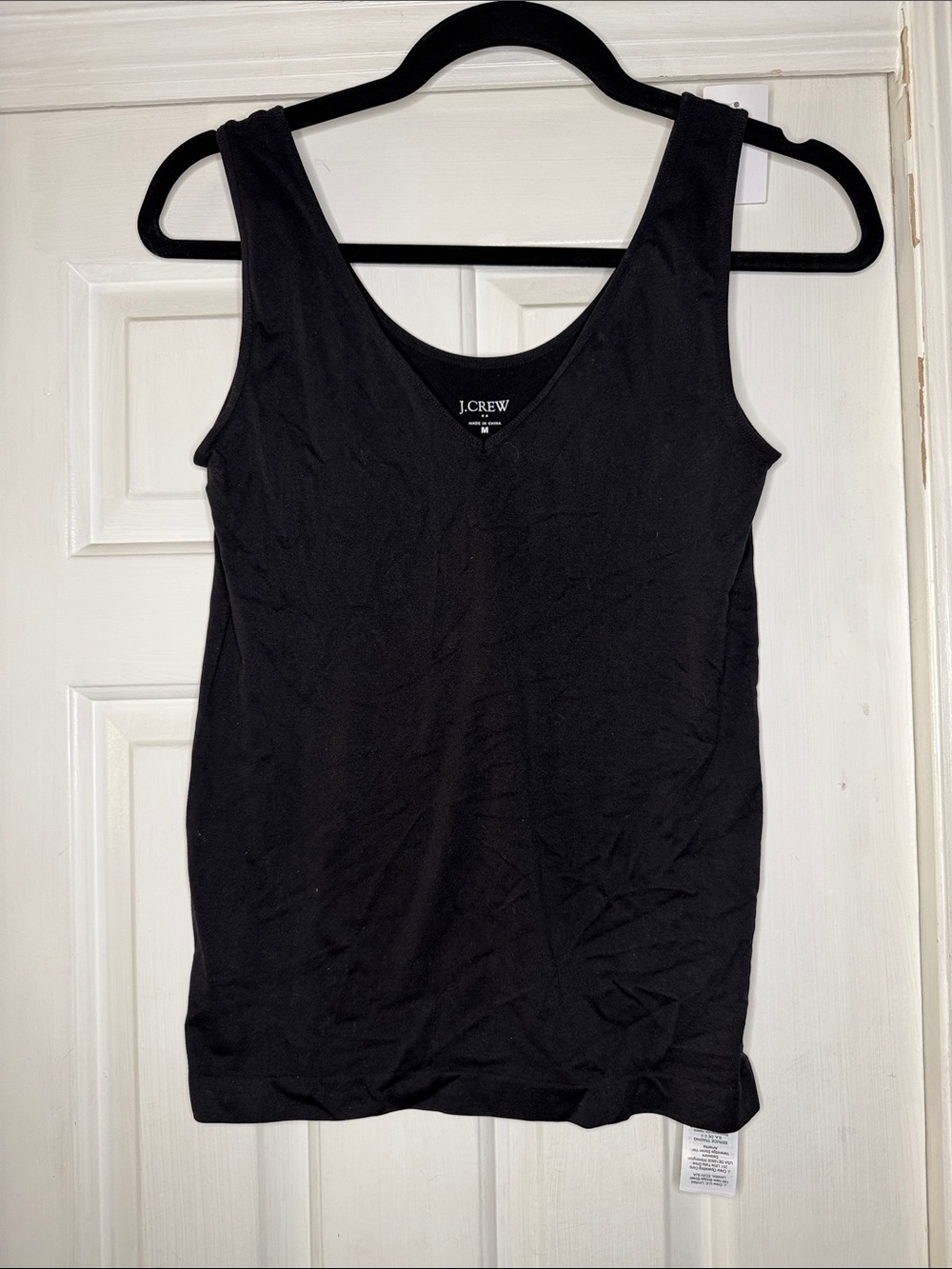J. Crew Black V-Neck Tank Top